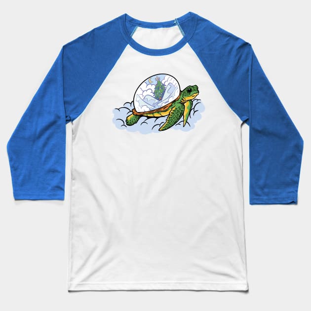 Christmas Turtle P R t shirt Baseball T-Shirt by LindenDesigns
